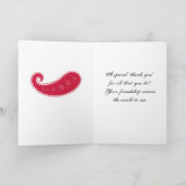 Remerciements Carte de voeux faite sur commande jaune rose (Intérieur)