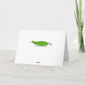 Remerciements Carte de voeux faite sur commande verte et blanche (Dos)