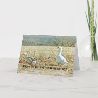 Remerciements Carte de voeux FARM GEESE