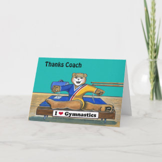 Remerciements Carte de voeux femelle de gymnaste pour