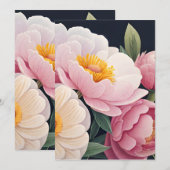 Remerciements Carte de voeux florale (Devant / Derrière)