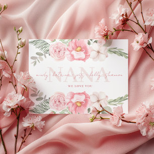 Remerciements Carte de voeux florale personnalisée Nana