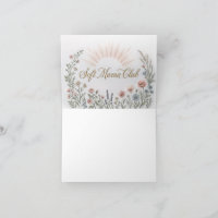 Carte de vœux florale Soft Mama Club