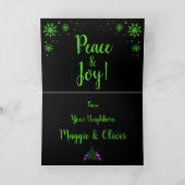 Remerciements Carte de voeux Four Deer & a Merry Christmas Tree (Intérieur)