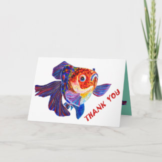 Remerciements Carte de voeux Goldfish design "merci"