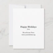 Remerciements Carte de voeux Golding letterpress impression pres (Dos)