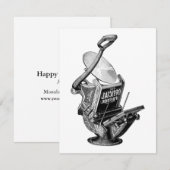 Remerciements Carte de voeux Golding letterpress impression pres (Devant / Derrière)