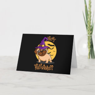 Remerciements Carte de voeux Halloween Puggy (vide)