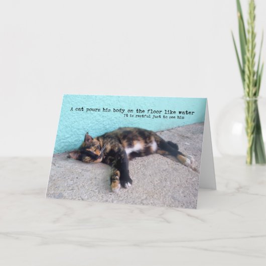 Remerciements Carte de voeux HEMINGWAY CAT (Devant)