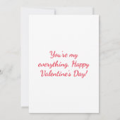 Remerciements Carte de voeux Heureuse Sainte-Valentin (Dos)