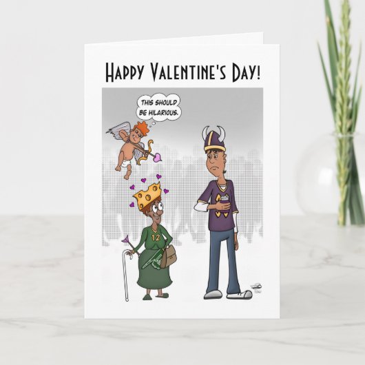Remerciements Carte de voeux Hilarious Valentine's Day Folded (Devant)