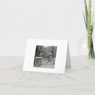 Remerciements Carte de voeux hiver Snowy gate
