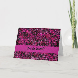 Remerciements Carte de voeux Hot Pink et Black Electric Lines