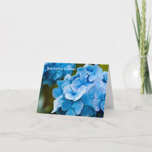 Remerciements Carte de vœux Hydrangea Bleu