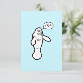 Remerciements Carte de voeux I Heart Florida Manatee (Debout devant)