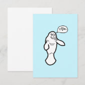 Remerciements Carte de voeux I Heart Florida Manatee (Devant / Derrière)