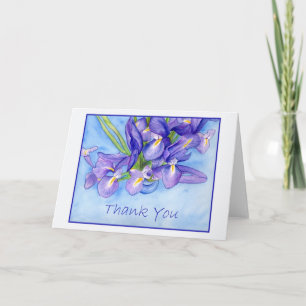 Remerciements Carte de voeux Iris Vase "Merci"
