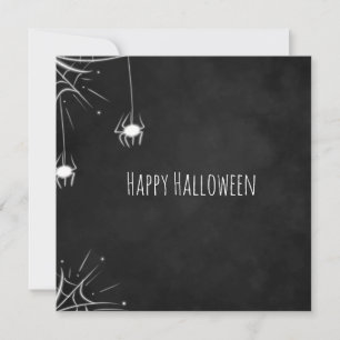 Remerciements Carte de vœux Joyeux Halloween Craie d'araignée