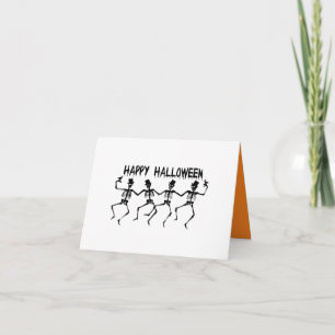 Remerciements Carte de vœux Joyeux Halloween de squelettes dansa