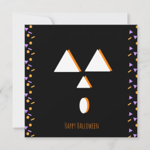 Remerciements Carte de vœux Joyeux Halloween Drôle de visage d