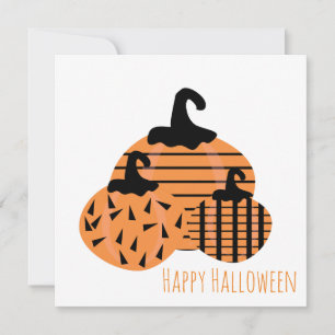 Remerciements Carte de vœux Joyeux Halloween Geo Pumpkins