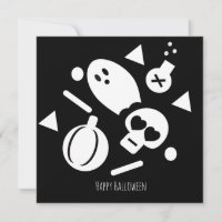 Carte de vœux Joyeux Halloween | Paillettes Squele