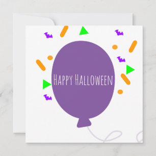 Remerciements Carte de vœux Joyeux Halloween Sprinkles Balloon