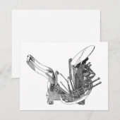 Remerciements Carte de voeux Kelsey letterpress impression press (Devant / Derrière)