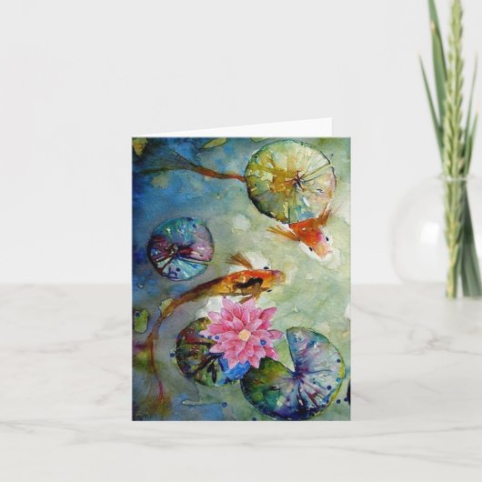 Remerciements Carte de voeux Koi Fish BLANK (Devant)