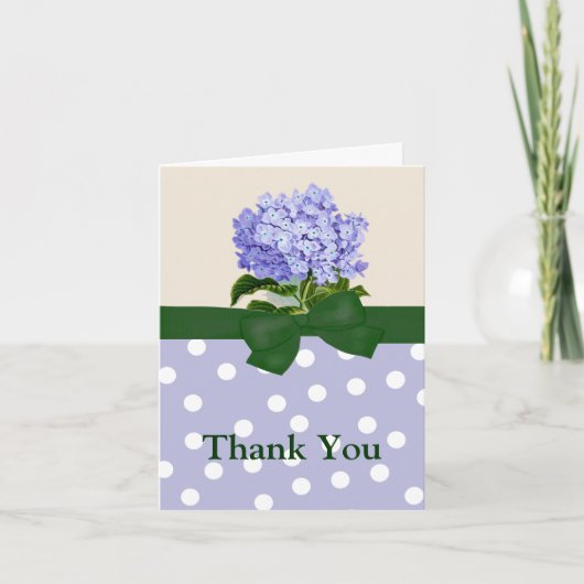 Remerciements Carte de voeux Lavendar Hydrangea (Devant)