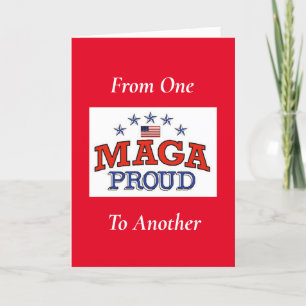 Remerciements Carte de voeux MAGA fière et blanche