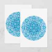 Remerciements Carte de voeux Mandala (Devant / Derrière)