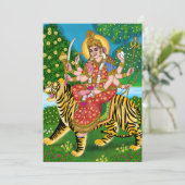 Remerciements Carte de voeux Mère Durga (Debout devant)
