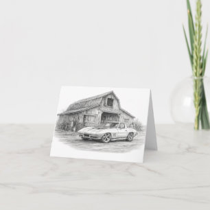Remerciements Carte de vœux Muscle Car