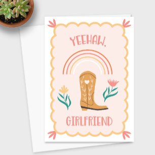 Remerciements Carte de voeux occidentale "Yeehaw, Girlfriend"