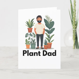 Remerciements Carte de voeux papa plante
