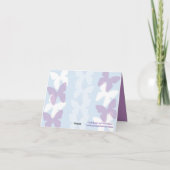 Remerciements Carte de voeux papillon (Dos)