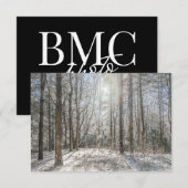 Remerciements  Carte de vœux Paysage forêt (Devant / Derrière)