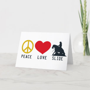 Remerciements Carte de voeux PEACE LOVE SLIDE
