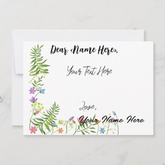 Remerciements Carte de voeux personnalisée (Devant)