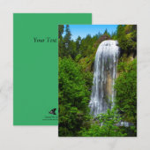 Remerciements Carte de voeux personnalisée de chute d'eau (Devant / Derrière)