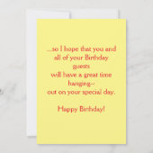 Remerciements Carte de vœux personnalisée pour l'anniversaire d' (Dos)