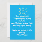 Remerciements Carte de vœux personnalisée pour l'anniversaire de (Dos)