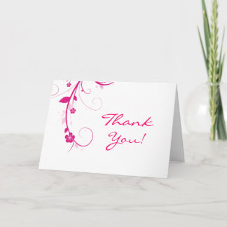 Remerciements Carte de voeux PInk Flower