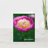 Carte de vœux Pivoine rose