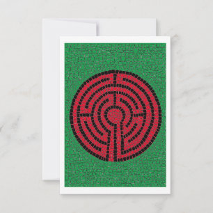 Remerciements CARTE DE VOEUX PLATE VIERGE LABYRINTH IX 3,5x5