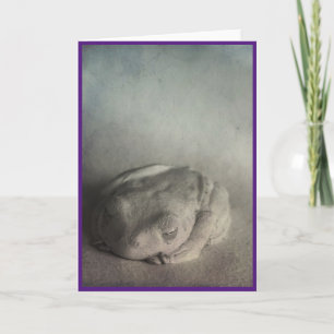 Remerciements Carte de voeux pliée de grenouille dormante