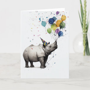Remerciements Carte de voeux pliée pour la fête d'anniversaire d