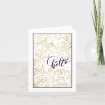 Carte de voeux pliée Rose sauvage