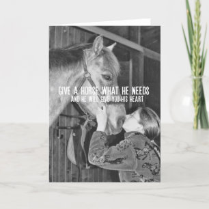 Remerciements Carte de voeux PONY LOVE